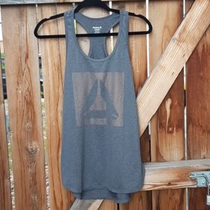 Reebok athletic racerback gray tank top sz small